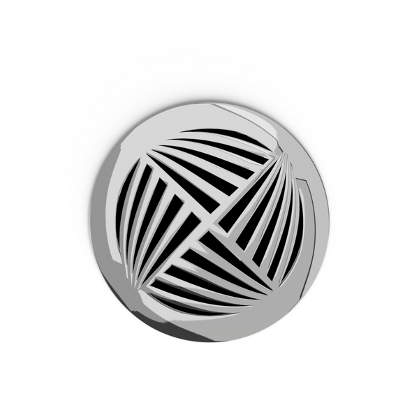 Aria Round Vent Cover - Silver Mirror Collection
