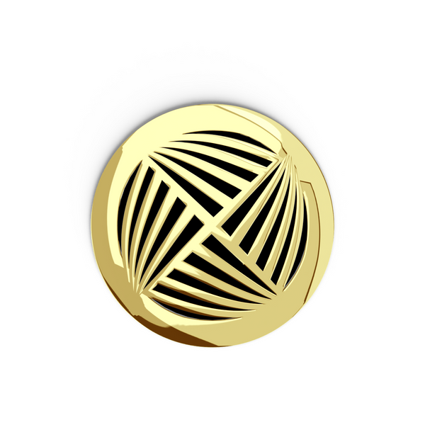 Aria Round Vent Cover - Gold Mirror Collection