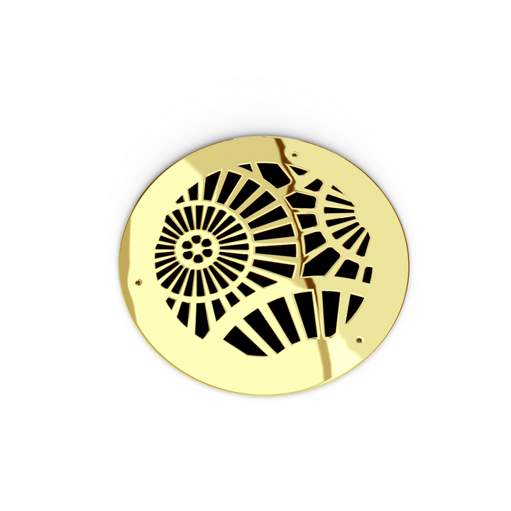 Waterwheel Round Vent Cover - Gold Mirror Collection