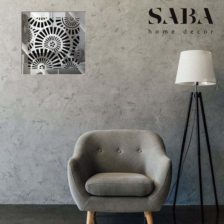 Waterwheel Vent Cover - Silver Mirror Collection BF Air Vent Grille SABA Home Decor